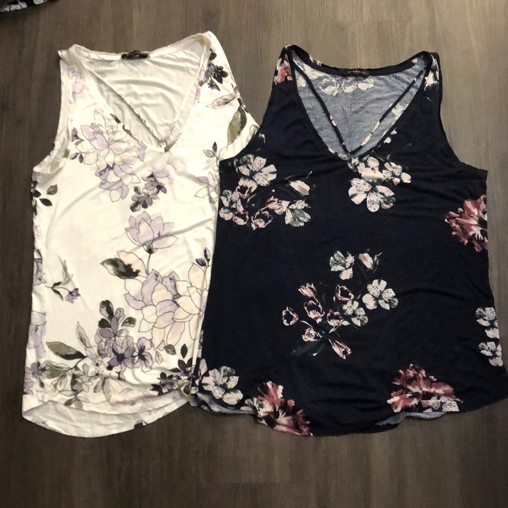 Two floral tops from dynamite